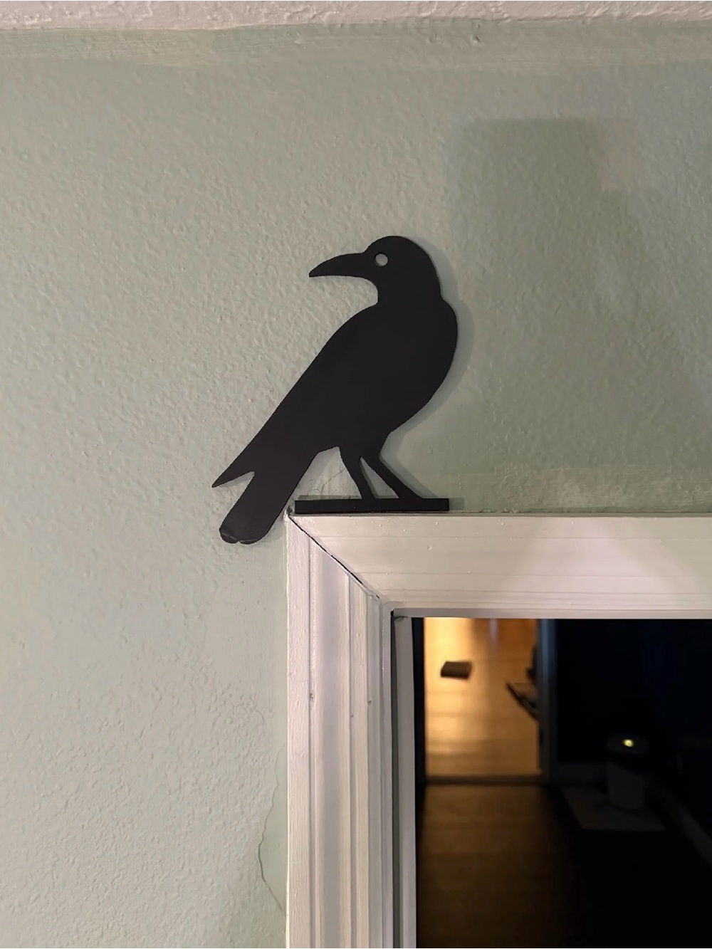 Black Raven Wall Accent – Decorative Home Wall Decor